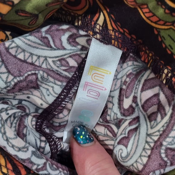 LuLaRoe Multicolor Paisley Leggings - Picture 3 of 3